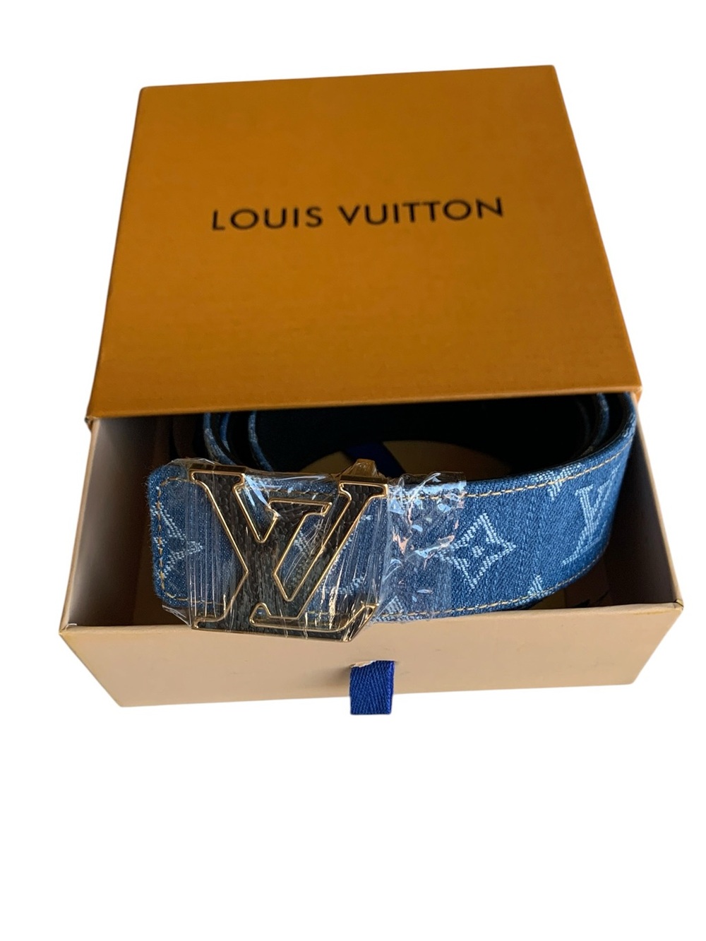 🆕 unisex Monogram Blue Belt | Statement Designer Accessory